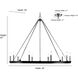 Carruth 10 Light 45 inch Matte Black/Modern Gold Chandelier Ceiling Light